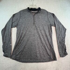 Nike Running Dri-FIT Quarter Zip Pullover Heather Gray Men's XL